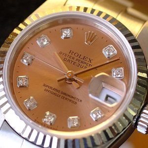 Rolex Datejust 69174 Salmon Diamond Dial 26mm
